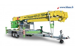 Grue alu sur remorque 31m